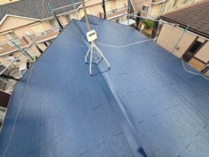 千葉市築20年のご住宅にて屋根塗装、貫板交換、ベランダ防水の施工後写真
